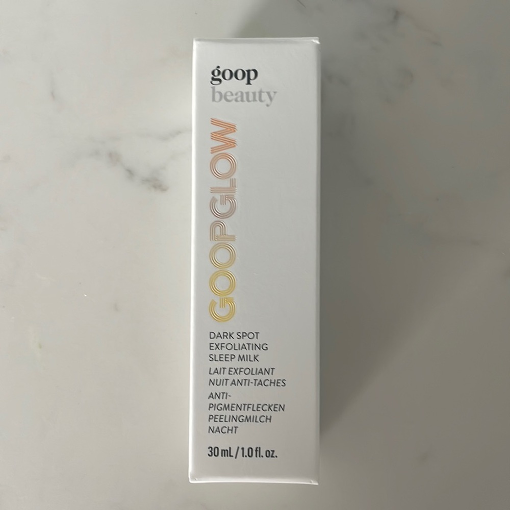 New unopened GOOP GLOW dark spot exfoliating sleep milk